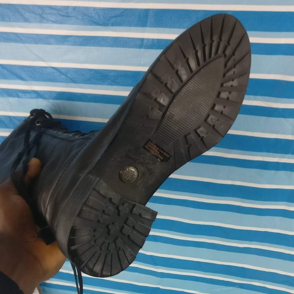 GENUINE LEATHER COUNTRY VICTORIAN OTK TALL ZIP/LACE UP GOTH BOOT 7US/5UK - Picture 11 of 16